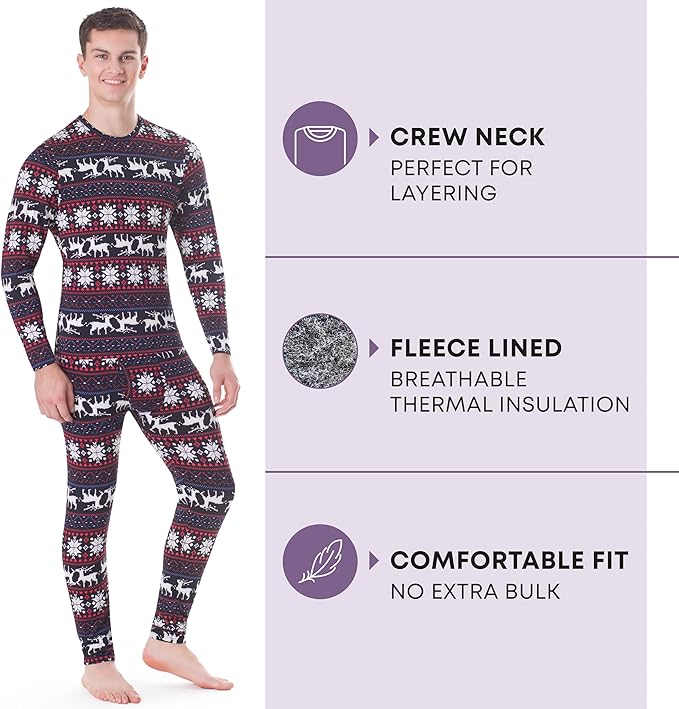 Rocky Thermal Underwear Men Long Johns Men Thermal Underwear Thermals Mens Base Layer Mens Thermals Top and Bottom Set