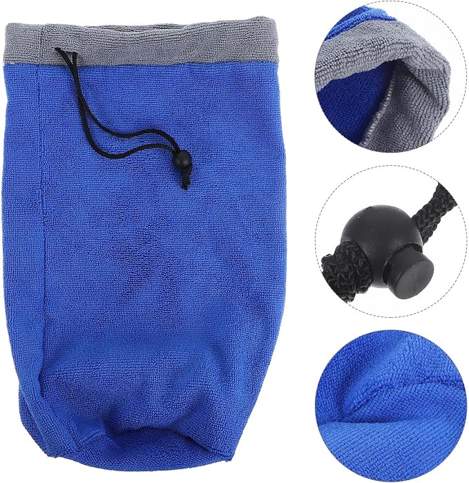 Fast Drying Pet Bathrobe Towel for Small Pets Soft Plush Absorbent Towel with Drawstring Comfortable for Ferrets and Guinea Pigs