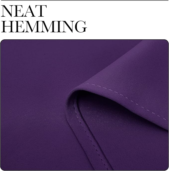NICETOWN Blackout Curtains for Living Curtains, Triple Weave Home Decoration Thermal Insulated Solid Blackout Curtains & Drapes for Nursery (Set of 2, 34-inch x 72-inch, Royal Purple)