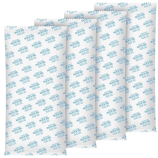 Large Desiccant Packs, 1000 Gram 4 Packs Silica Gel Packets for Moisture Control, Silica Gel Car Dehumidifier by Reusable, Large Moisture Absorbers for Electric Tool, Basement, 3D Filaments and Safes