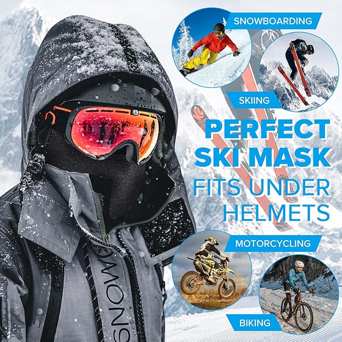 West Biking Balaclava Ski Mask Warm Face Mask for Cold Weather Lightweight Windproof Thermal Winter Scarf Face Mask Men Wome