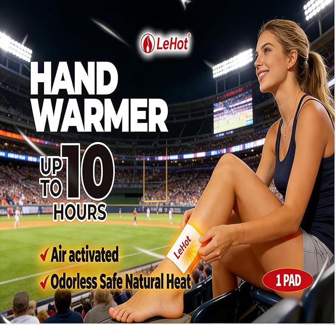 Hand Warmers - 90 Packs Hot Hands Disposable Heat Pad, Hot Hands Hand Warmers, Up to 10 Hours of Safe and Continuous Heat, Perfect for Camping, Outdoor Skiing, Fishing Ideal for Outdoors and Travel.