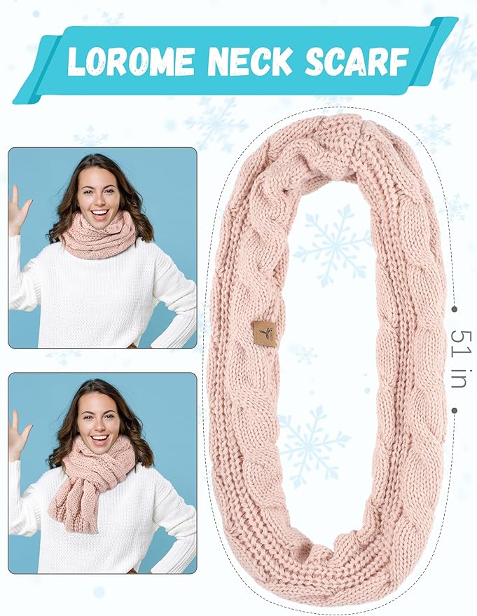 Winter Beanie Hat Scarf Gloves, Warm Fleece Knit Hats Touch Screen Gloves Neck Scarf Set Winter Gifts for Unisex Adult