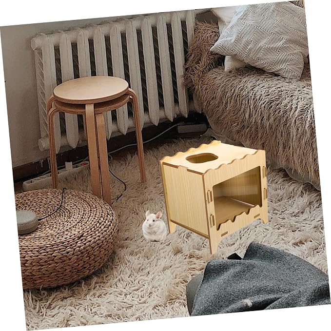 KESYOO Hamster Digging House Toy Soft Wood Nest Thick Bedding for Hamster Hideout Creative PET Plaything Small Animal Digging Box