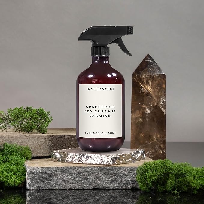 ENVIRONMENT Inspired by 5-Star Resort MRT Surface Cleaner, 16oz Luxury Surface Cleaner (Grapefruit | Red Currant | Jasmine) Home Essentials, Scented Cleaning Products, Vegan & Cruelty-Free