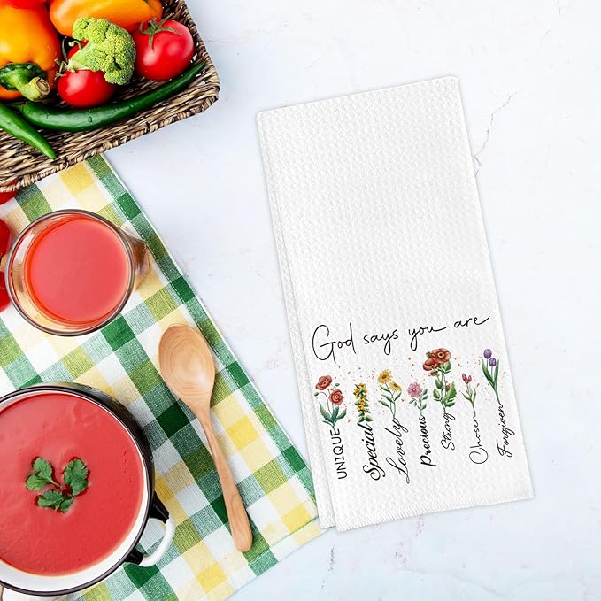 Friendship Tea Towel for Besties, Christian Gifts for Women, Absorbent Quick-Drying Kitchen Towel 16 * 24in