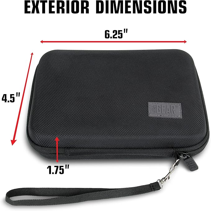 USA Gear Portable WiFi Hotspot for Travel Carrying Case - Internet Booster Case with Wrist Strap Compatible with 4G LTE Wi-Fi Mobile Hotspots from Verizon Orbic, Netgear, Huawei, GlocalMe - Black