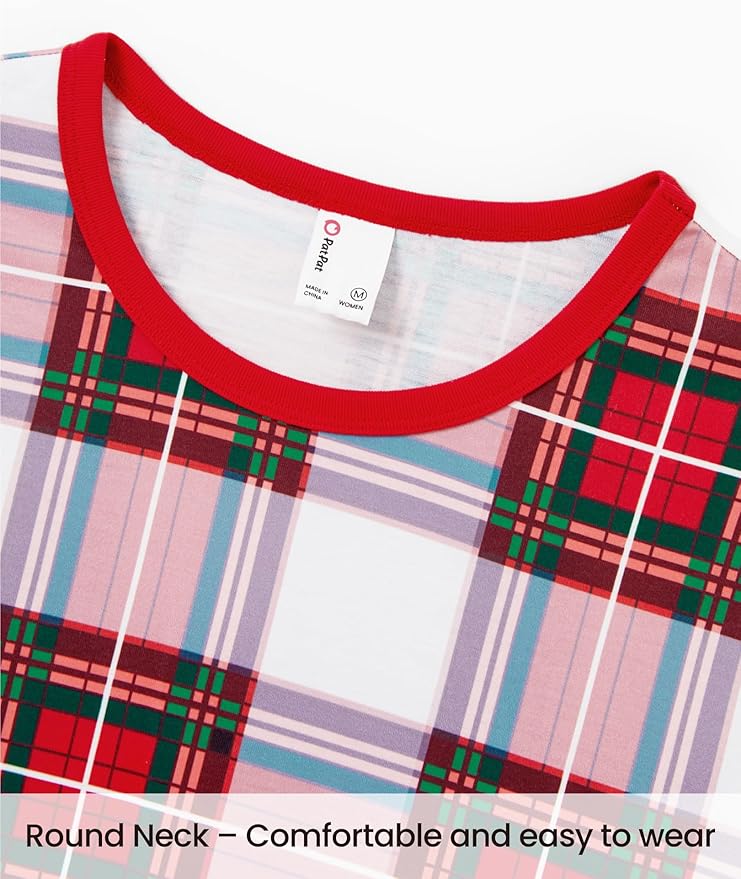 PATPAT Christmas Family Matching Pajama Sets Includes Christmas Socks - Perfect for Family Photos & Holiday Celebrations