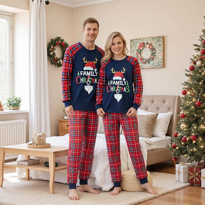 WephuPSho Christmas Family Matching Pajamas, Festive Xmas Jammies Sets for the Whole Family, Holiday Pjs Christmas