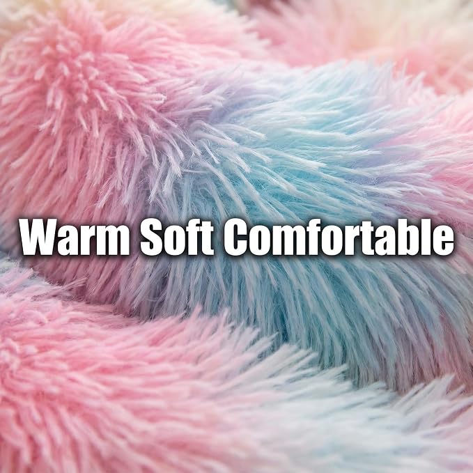Guinea Pig Bed for Small Animal for Dwarf Rabbits/Hamster/Hedgehog/Ferrets | 11.8 Inch Small Animal Beds Washable，Hideout Soft & Comfortable Donut Bed,Rainbow