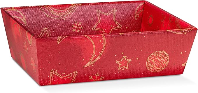 Set of 5 Empty Baskets for Gifts - Gift Baskets Empty to Fill Ideal for Christmas Gifts and Valentines Presents - 9" x 6.69" x 3.14" Red Universe