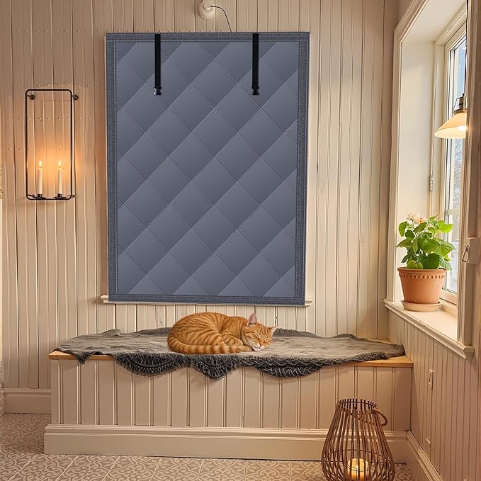 3 Layer 28x39in Thermal Insulated Window Cover for Winter,Roll-Up Insulated Window Blanket with Hook & Loop,Windows Insulation Kit for Bedroom Attic RV to Keep Winter Warm