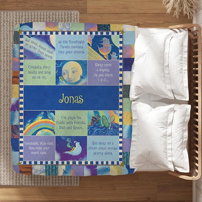 I See Me! Personalized Blanket - Name Blanket - Christening Gift - Baptism Gift - Custom Baby, Newborn, Quilted Throw Blanket
