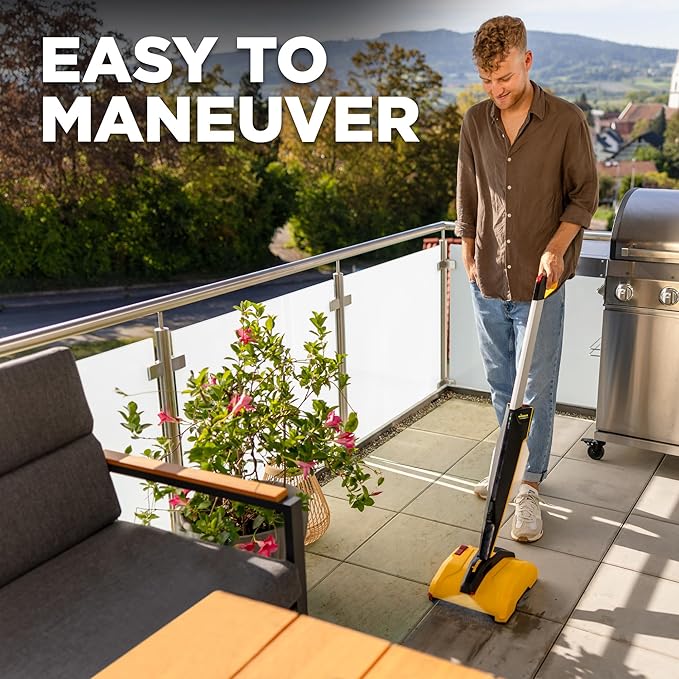 Wagner Spraytech (2469828) Levaro Powerbrush 18V Cordless Outdoor Patio and Deck Cleaner with included Deep Cleaning Solution & Stone/Concrete Cleaning Solution great for outdoor spaces