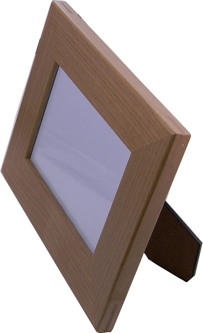 Personalized Add Your Custom Text Hanging/Tabletop Wall Natural Alder Wood Picture Photo Frame Customizable (4x6-inch Horizontal)