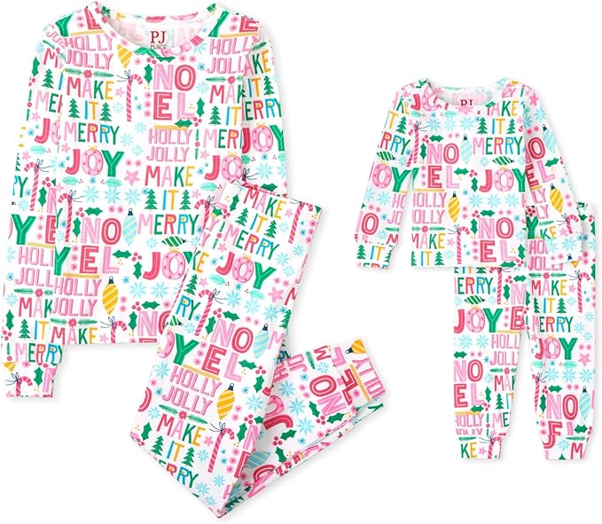The Children’s Place Family Matching, Christmas and Holiday Pajama Sets, Cotton