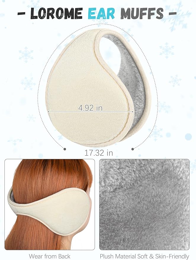 Winter Hat Scarf Gloves and Ear Warmer, Warm Knit Beanie Hat Touch Screen Gloves Set Winter Gifts Neck Scarves for Women