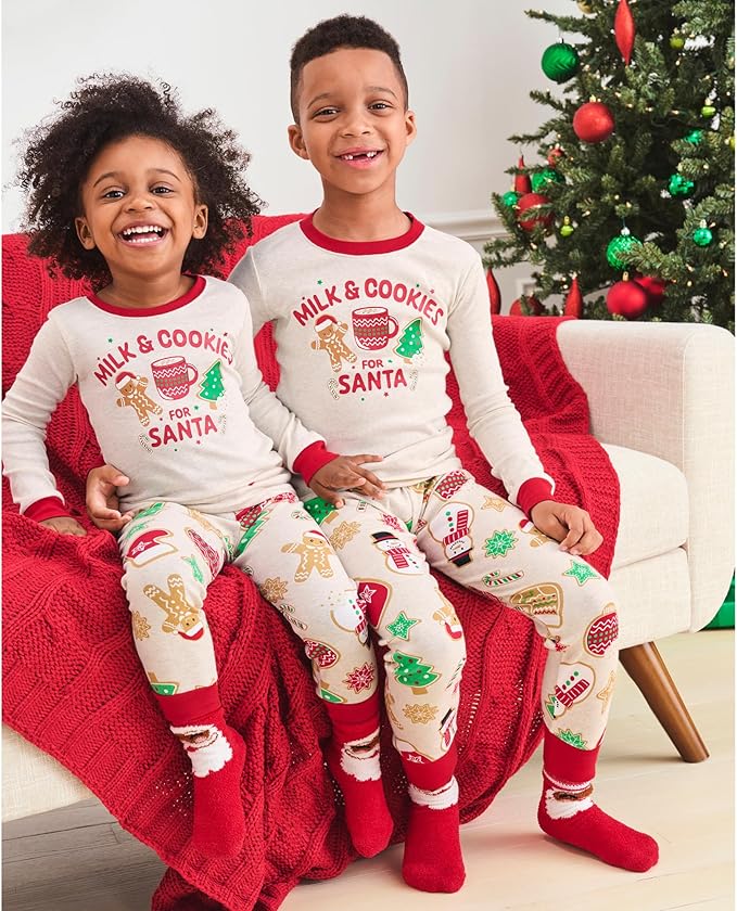 The Children's Place unisex-baby And Kids, Sibling Matching, Holiday Pajama Sets, Cotton