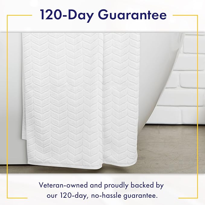 Ultra Soft & Stylish 700 GSM Luxury Bath Sheets | Pack of 2 | Extra Large 35x70 Inches | 100% Zero-Twist, Long-Staple Cotton | Remarkably Absorbent (White)