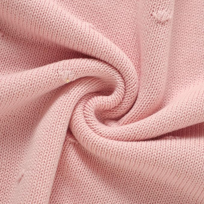 Neiwech Cotton Baby Blanket Knit Soft Cozy Lightweight Crib Stroller Nursery Receiving Swaddling Blankets for Newborn Infants Boys Girls Pink 30x40 Inch