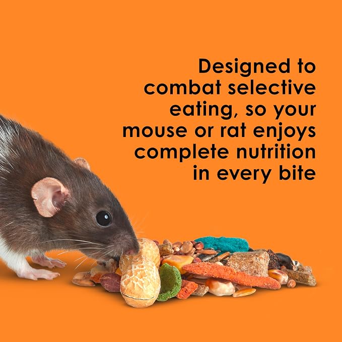 Kaytee Fiesta Mouse & Rat Food, Nutritious Blend, 4.5 Pounds | More mealtime fun. Mouse food blend. Fruits, veggies, rat enrichment