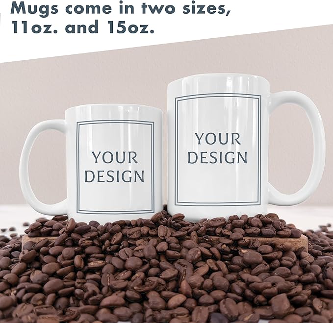Let's Make Memories Personalized Photo Mug - Custom Coffee Mug - Your Photo - For Any Occasion - Birthday - For Him - For Her - For Friend - Couples -15oz- White Handle