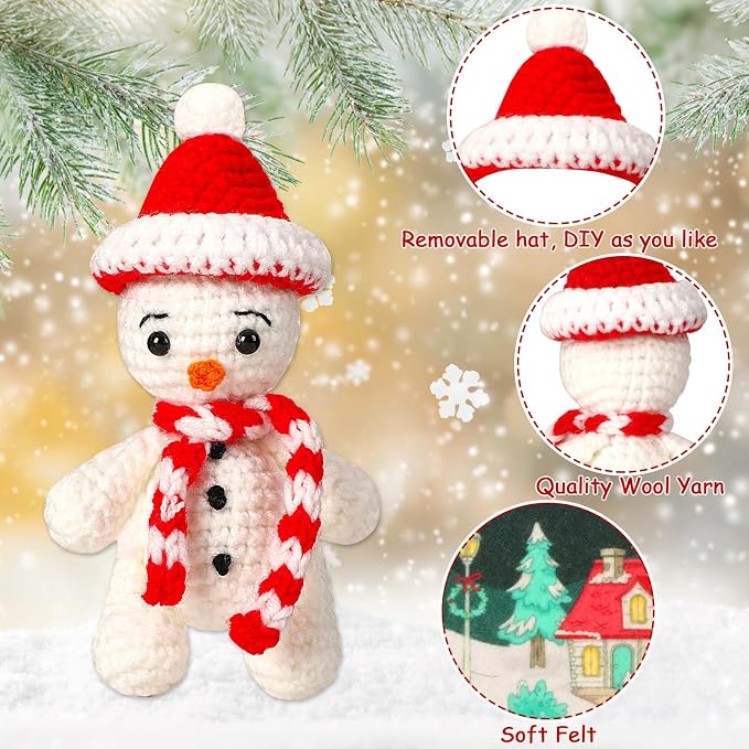 Little Snowman Buddy, Secret Santa Gifts for Xmas Party Decor | Mini snowman desk buddy, a cute Christmas gift, stocking stuffer and festive collectible for everyone