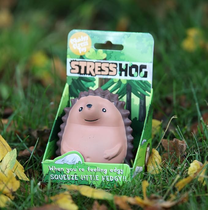 Boxer Gifts Stress Hog Toy - Unique Stress Balls for Adults & Teenagers | Squishy Fidget Toys for Anxiety - Cool Desk Accessories | Cute Hedgehog Gifts & White Elephant for Co-Workers