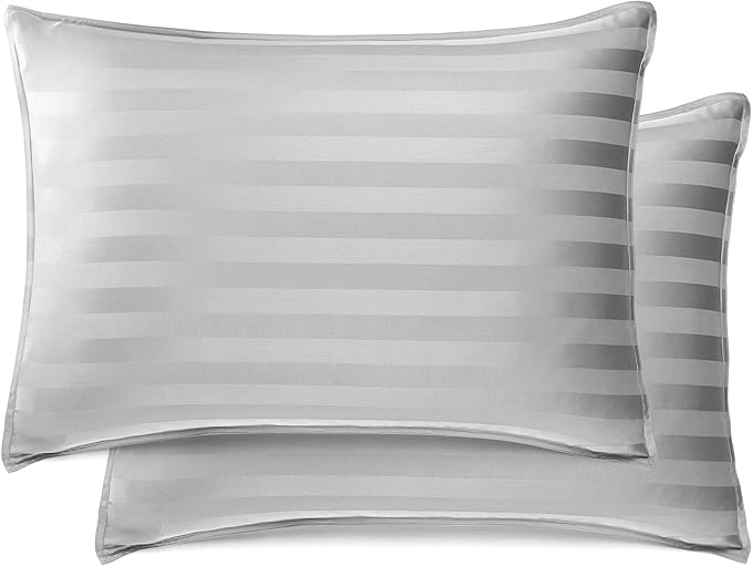 California King Sheets by Pure Bamboo, Genuine 100% Organic Viscose Derived from Bamboo Bed Sheet Set, Soft & Cooling, Double Stitching, Lifetime Quality Promise (California King, Jacquard Silver)