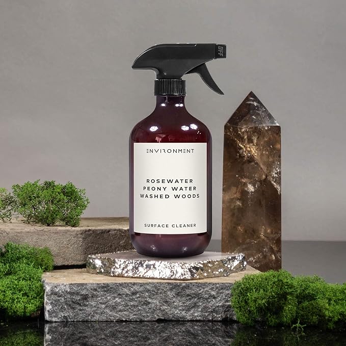 ENVIRONMENT Inspired by Designer Perfume IM L'Eau Surface Cleaner, 16oz Luxury Surface Cleaner (Rosewater | Peony Water | Washed Woods) Home Essentials, Scented Cleaning Products, Vegan & Cruelty-Free