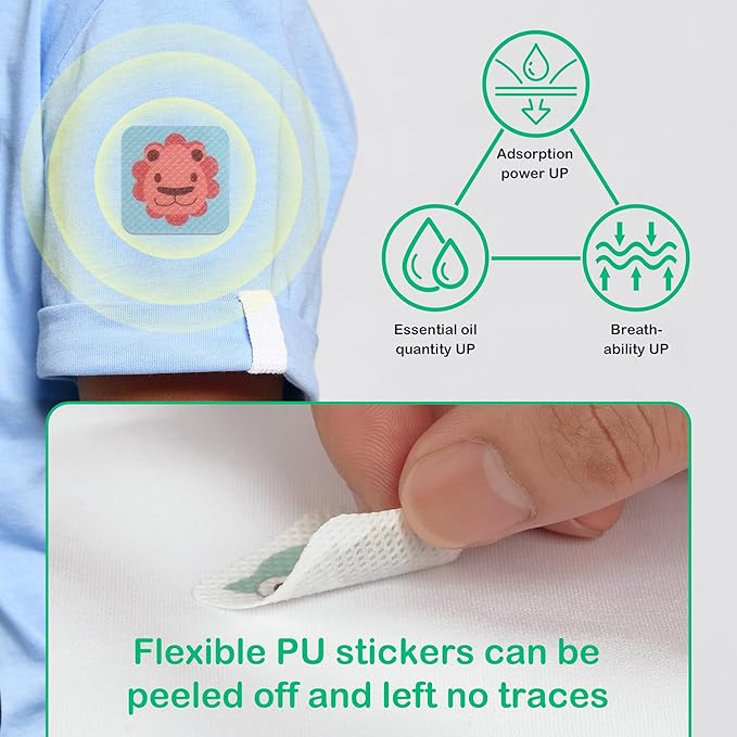 360 Pack Mosquito Repellent Stickers for Kids, with 6 Pack Mosquito Repellent Bracelets, Bug Repellent Stickers Natural DEET - Free, Plant Ingredients, Mosquito Patches for Outdoor Camping
