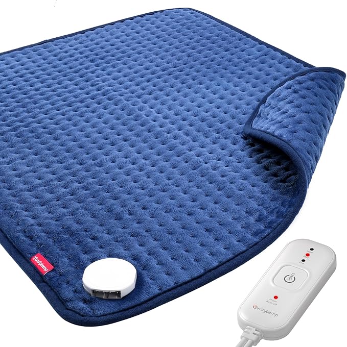 Comfytemp Ultra-Wide Heating Pad for Back & Period, Mothers Day & Birthday Gifts for Women Men Mom Dad, Electric Heat Pad for Neck & Shoulder, Auto Shut Off, Machine Washable, 20×24"