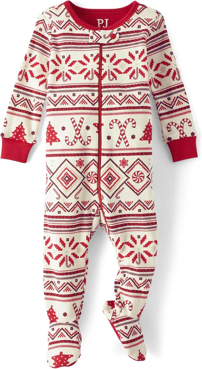 The Children's Place unisex-baby And Kids, Sibling Matching, Holiday Pajama Sets, Cotton