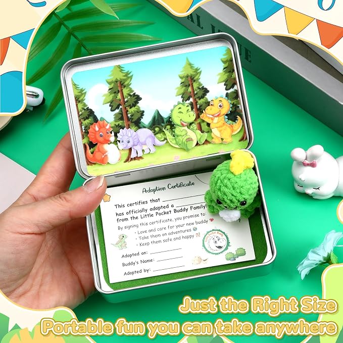 Little Pocket Dino, Cute Dinosaur Desk Companion Gift & Keepsake | Perfect giftable dinosaur companion for birthdays, holidays, and everyday surprise moments.