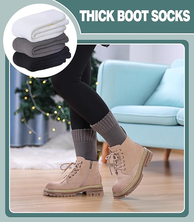 LANLEO Women Men Thermal Socks Warm Winter Extra Thick Insulated Heated Ski Crew Boot Socks for Cold Weather