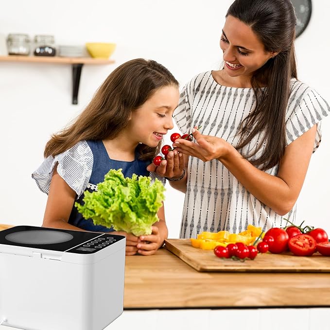 372 Ounce Fruit and Vegetable Washing Machine, Fruit Cleaner Device, Large Multipurpose Veggie Cleaning Machines, Food and Meat Purifier Device in Water for Home and Commercial (White)