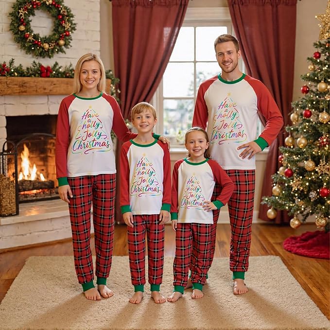 2024 Family Matching Pajamas Sets - Christmas Pjs Sleepwear Outfits for Holiday & Xmas Party