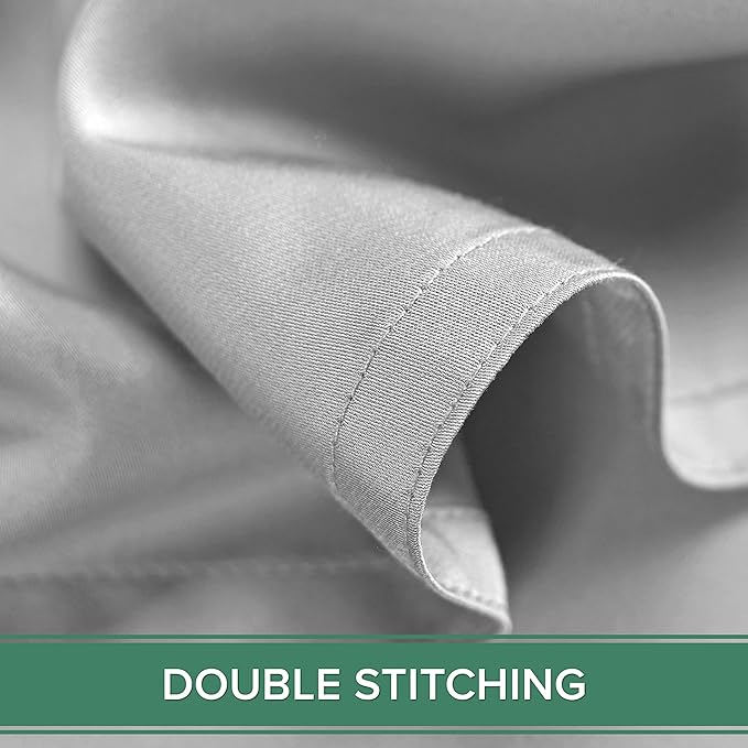 King Sheets by Pure Bamboo, Genuine 100% Organic Viscose Derived from Bamboo Bed Sheet Set, Luxuriously Soft & Cooling, Double Stitching, Lifetime Quality Promise (King, Silver Pearl)