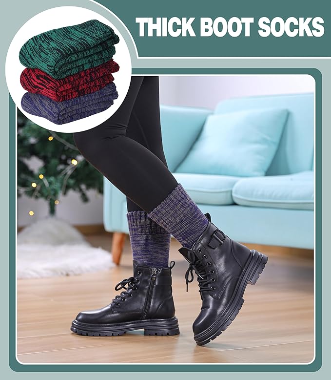 LANLEO Women Men Thermal Socks Warm Winter Extra Thick Insulated Heated Ski Crew Boot Socks for Cold Weather