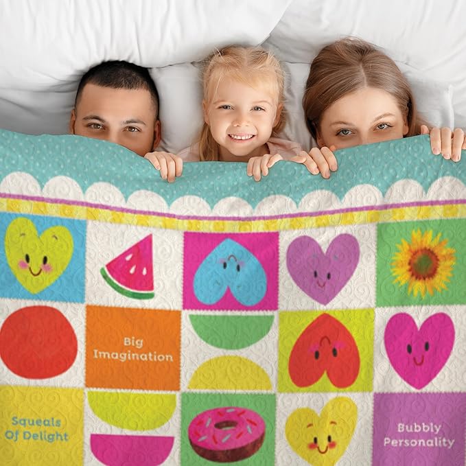 I See Me! Personalized Blanket- Name Blanket - Christening Gift - Baptism Gift - Custom Baby, Newborn, Quilted Throw Blanket