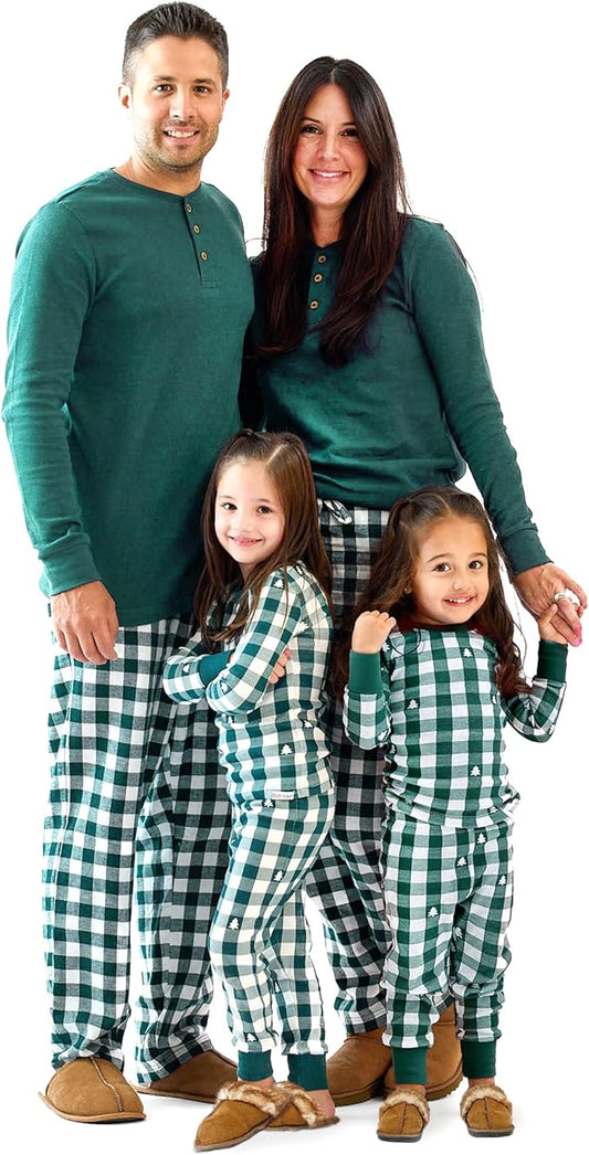 JAMIE Matching Family Jammies Holiday Pajamas 100% Organic Cotton PJs Adults, Kids, Toddlers, Baby, Pets