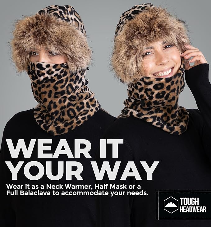 Tough Headwear Fleece Balaclava Ski Mask - Windproof Cold Weather Gear - Hunting Essentials - Ski Mask for Men