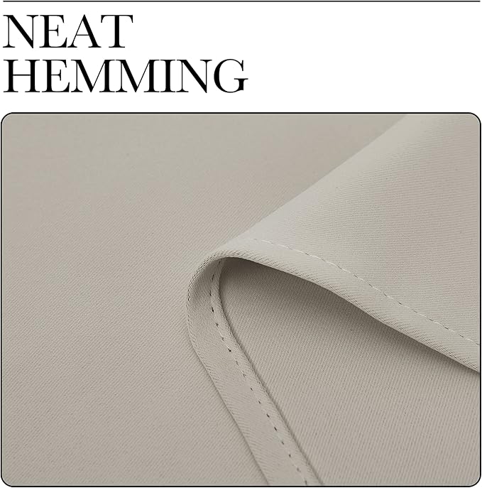 NICETOWN Blackout Curtains for Living Curtains, Room Darkening Window Curtain Panels, Easy-Care Solid Thermal Insulated Draperies/Drapes for Daughter Room (Natural, 2 Panels, 29 by 40)