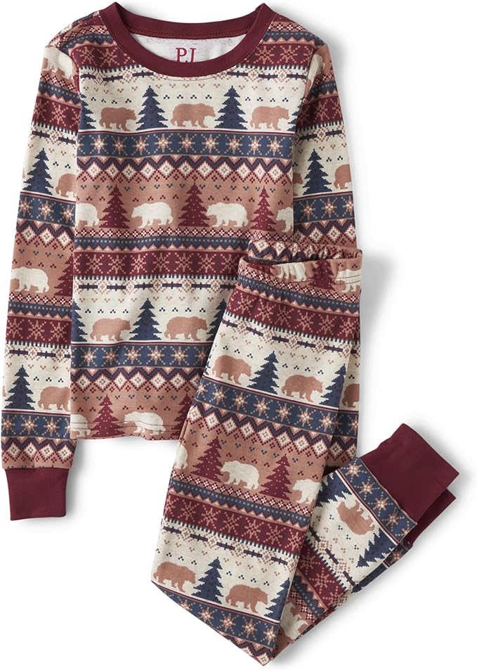 The Children's Place unisex-baby And Kids, Sibling Matching, Holiday Pajama Sets, Cotton