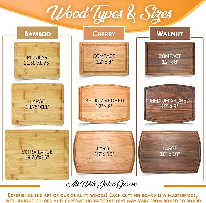 Personalized Cutting Board - Custom Engraved Wood Charcuterie Boards - Unique Christmas, Wedding, Bridal Shower, Anniversary, Housewarming, Real Estate Closing Gift Idea For Couples, Friends, Family
