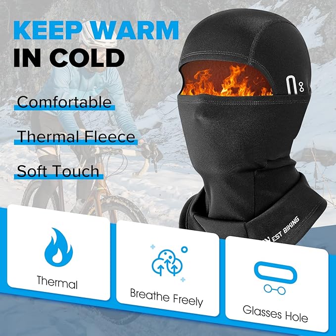 West Biking Balaclava Ski Mask Warm Face Mask for Cold Weather Lightweight Windproof Thermal Winter Scarf Face Mask Men Wome