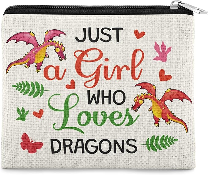 Dragon Gifts Coin Purse for Dragons Lovers Daughter Teen Friend Animal Lovers Gift Sister Niece Women Christmas Birthday Gifts Coin Pouch Students Graduation Zipper Change Pouch