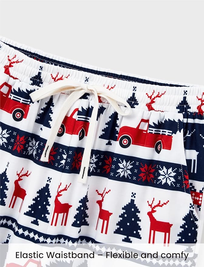 PATPAT Christmas Family Matching Pajama Sets Includes Christmas Socks - Perfect for Family Photos & Holiday Celebrations