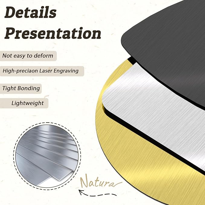 Personalized Coasters,Stainless Steel Coaster with Sponge Bottom,Engraved Drink Coasters with Logo/Name, Modern Coasters for Restaurant, Bar, Housewarming or Wedding Gift, Set of 6 (Black, Round)