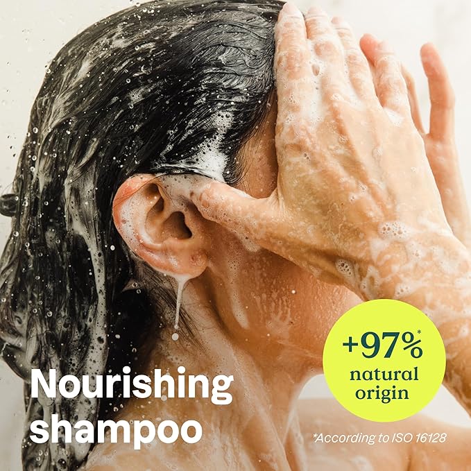Bundle of ATTITUDE Nourishing Hair Shampoo and Conditioner, For Dry and Damaged Hair, Naturally Derived Ingredients, Vegan and Plant Based, Grapeseed Oil and Olive Leaves
